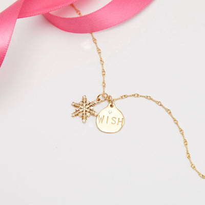 "Wish" Disk Charm With Diamond Jewelry Helen Ficalora 14k Yellow Gold For Necklaces And Bracelets
