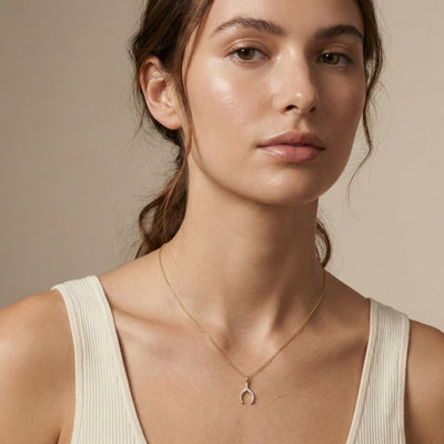 Wishbone Mini Charm Pave Diamonds