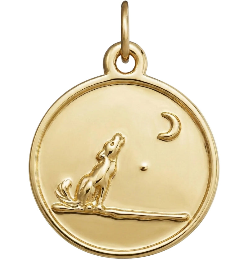 Wolf Coin Charm