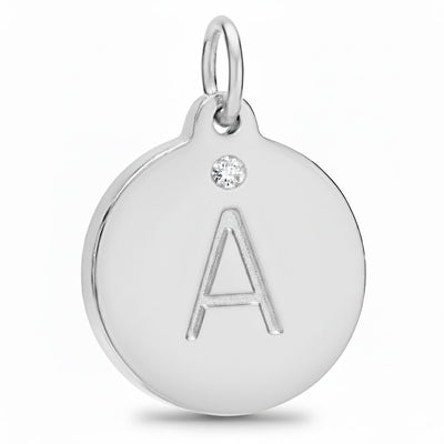 "A" Alphabet Charm with Diamond