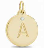 "A" Alphabet Charm with Diamond