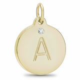 "A" Alphabet Charm with Diamond