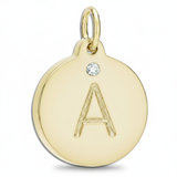 "A" Alphabet Charm with Diamond