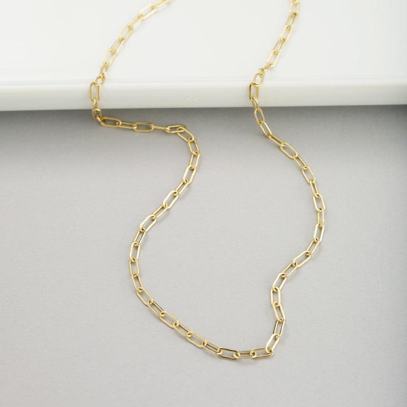 Helen Ficalora 14k Yellow Gold Oval Link Paperclip Chain Necklace