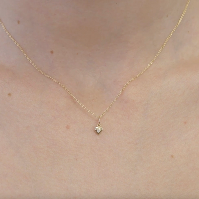 Helen Ficalora Baby Puffy Heart Charm with Diamond Video on Model