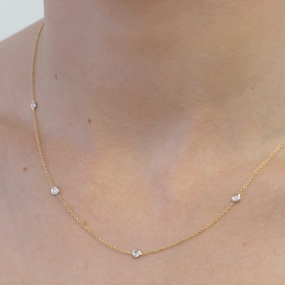 Helen Ficalora Large Diamond Chain Video on Model