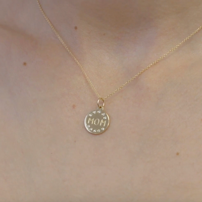  Helen Ficalora "Mom" Pendant with Diamonds video on Model