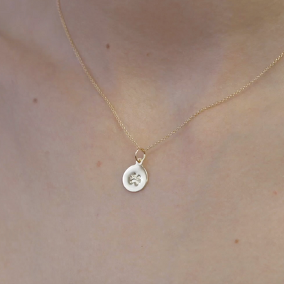 Helen Ficalora Small Paw Print Disk Charm With Diamond Video on Model