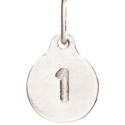 "1" Charm Gold Number Pendant - Helen Ficalora