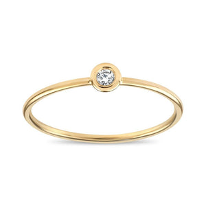 Helen Ficalora Simple Diamond Stacking Ring in 14k Yellow Gold