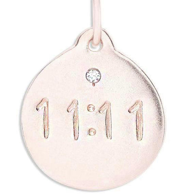 "11:11" Disk Charm With Diamond Jewelry Helen Ficalora