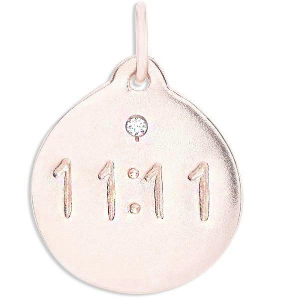 "11:11" Disk Charm With Diamond Jewelry Helen Ficalora