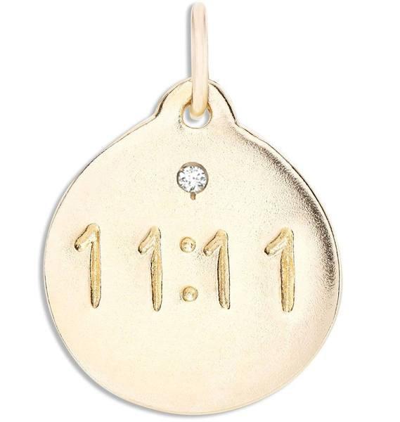 "11:11" Disk Charm With Diamond Jewelry Helen Ficalora