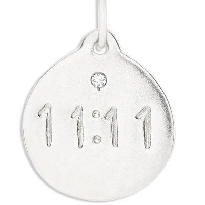 "11:11" Disk Charm With Diamond Jewelry Helen Ficalora