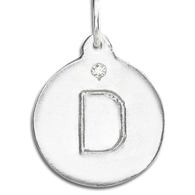 "D" Alphabet Charm With Diamond