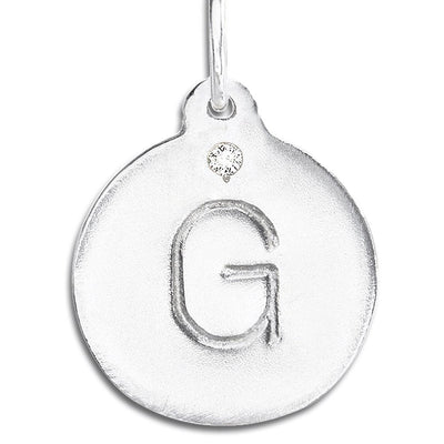 "G" Alphabet Charm With Diamond