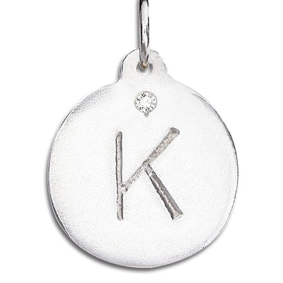 "K" Alphabet Charm With Diamond
