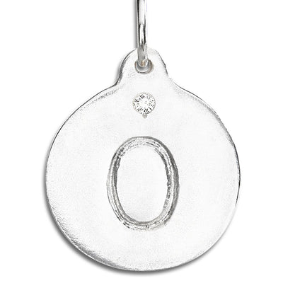 "O" Alphabet Charm With Diamond