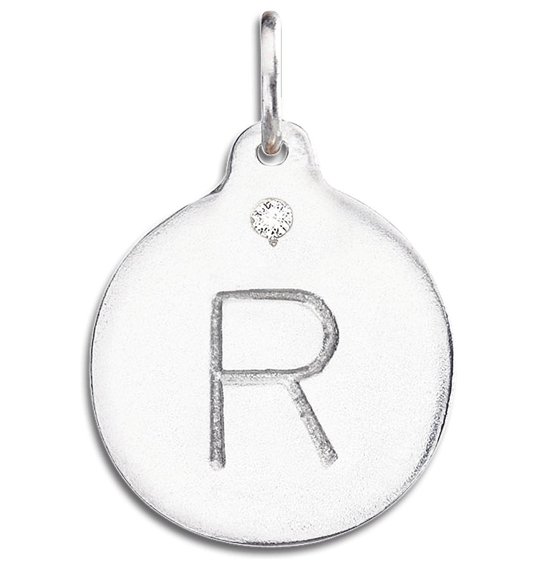 Initial With Diamond Pendant | Letter Charm For Diamond Necklace And ...