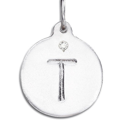 "T" Alphabet Charm With Diamond