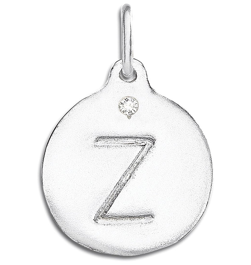 "Z" Alphabet Charm With Diamond