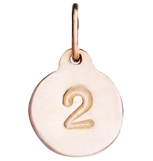 "2" Number Charm Jewelry Helen Ficalora 14k Pink Gold