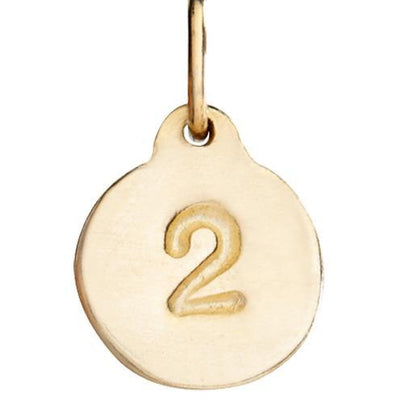 "2" Number Charm Jewelry Helen Ficalora 14k Yellow Gold