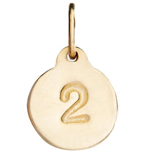 "2" Number Charm Jewelry Helen Ficalora 14k Yellow Gold