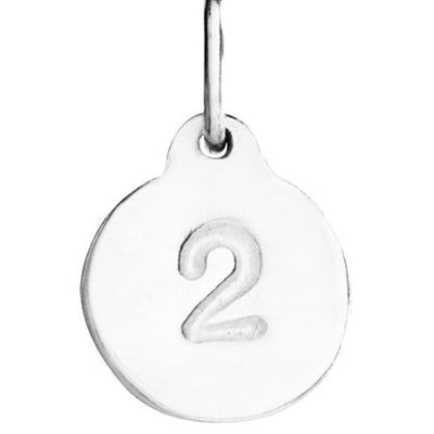 "2" Number Charm Jewelry Helen Ficalora Sterling Silver