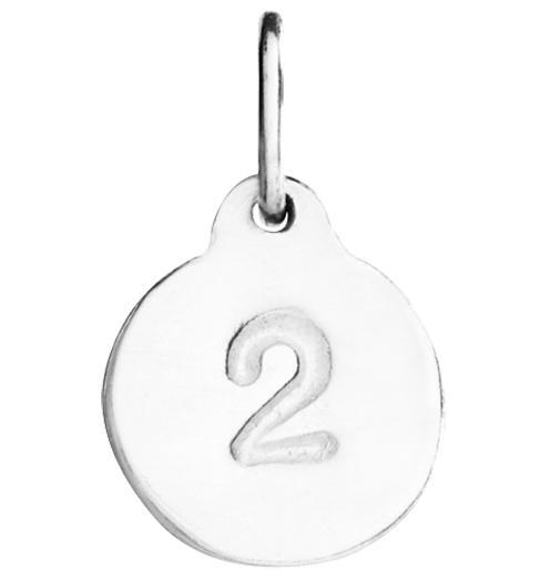 "2" Number Charm Jewelry Helen Ficalora Sterling Silver