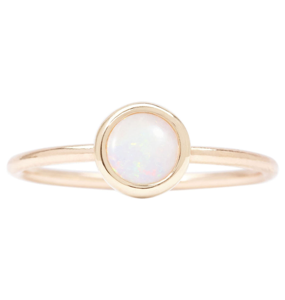 Helen Ficalora Dainty Opal Stackable Ring in Gold