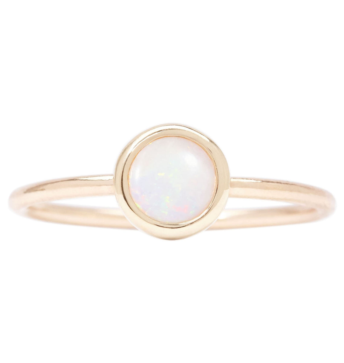 Opal Stacking Ring - Dainty Gold Opal Ring | Helen Ficalora