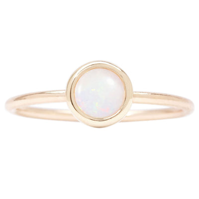 Opal Stacking Ring - Dainty Gold Opal Ring | Helen Ficalora