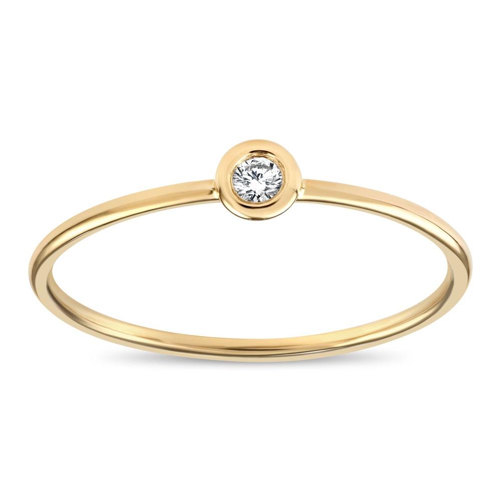 Yellow gold diamond stacking rings Clearance