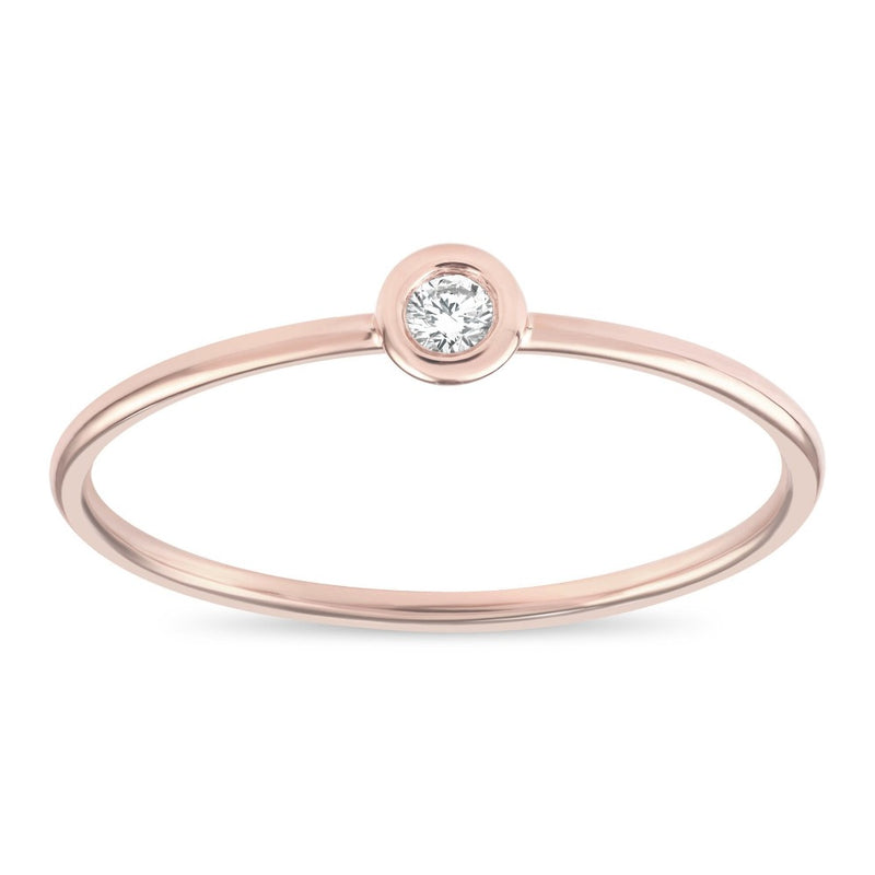 2mm Stacking Ring With Diamond Jewelry Helen Ficalora 14k Rose Gold