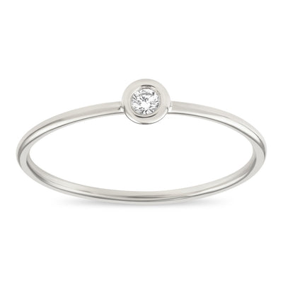 2mm Stacking Ring With Diamond Jewelry Helen Ficalora 14k White Gold