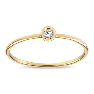 2mm Stacking Ring With Diamond Jewelry Helen Ficalora 14k Yellow Gold