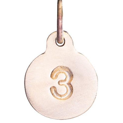 "3" Number Charm Jewelry Helen Ficalora 14k Pink Gold