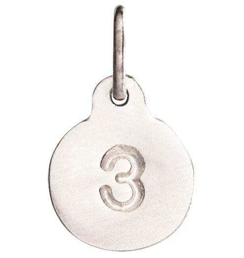 "3" Number Charm Jewelry Helen Ficalora 14k White Gold
