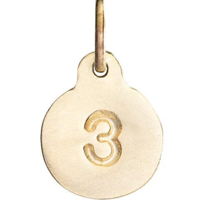 "3" Number Charm Jewelry Helen Ficalora 14k Yellow Gold