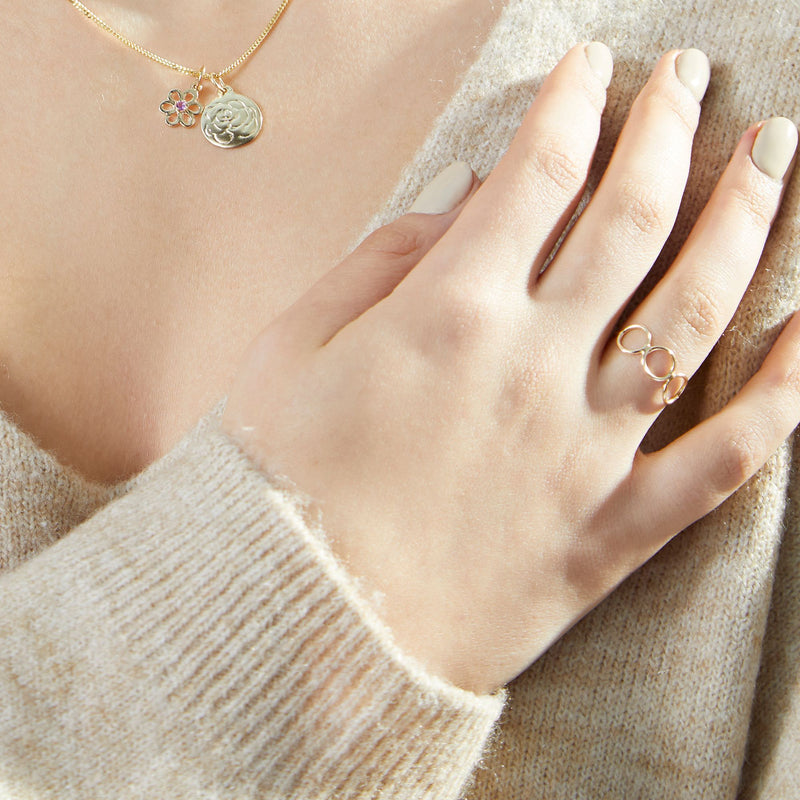 3 Circle Ring - 14k Yellow Gold - Helen Ficalora Jewelry