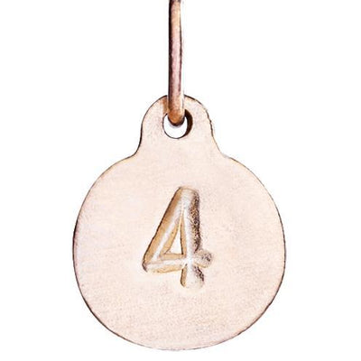 "4" Number Charm Jewelry Helen Ficalora 14k Pink Gold