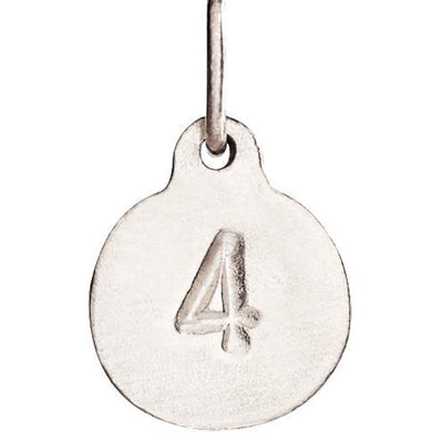 "4" Number Charm Jewelry Helen Ficalora 14k White Gold