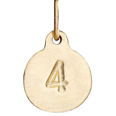 "4" Number Charm Jewelry Helen Ficalora 14k Yellow Gold