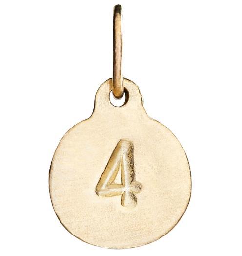 "4" Number Charm Jewelry Helen Ficalora 14k Yellow Gold