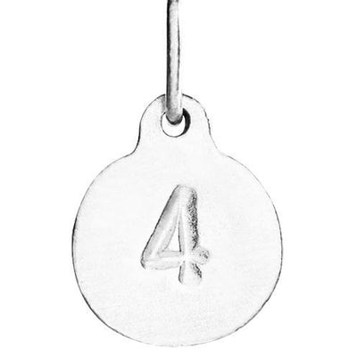 "4" Number Charm Jewelry Helen Ficalora Sterling Silver