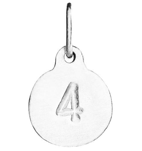 "4" Number Charm Jewelry Helen Ficalora Sterling Silver