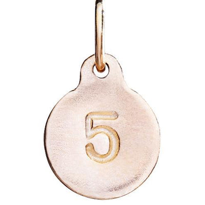 "5" Number Charm Jewelry Helen Ficalora 14k Pink Gold