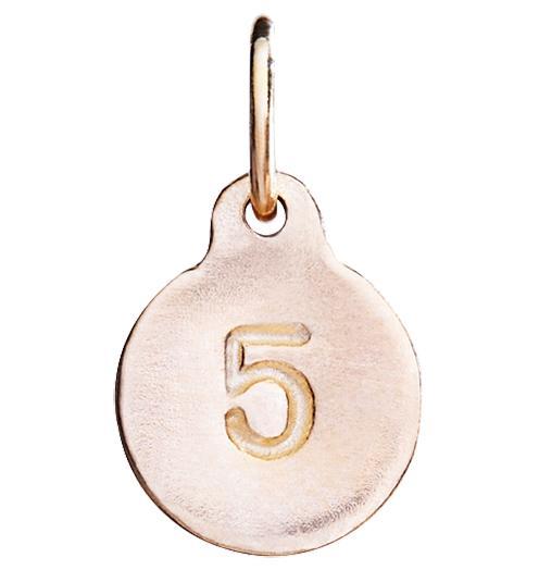 "5" Number Charm Jewelry Helen Ficalora 14k Pink Gold