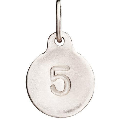 "5" Number Charm Jewelry Helen Ficalora 14k White Gold